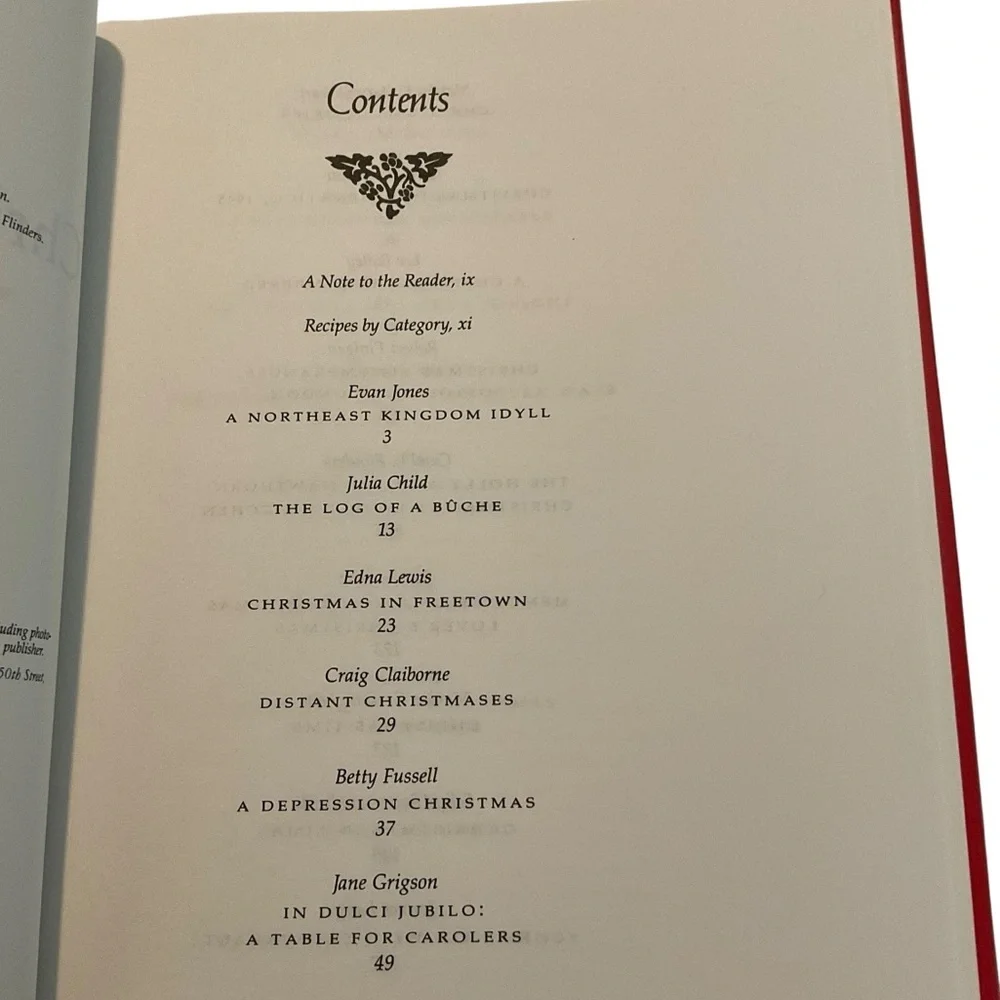 Julia Child Holiday Hardcover Cookbook Christmas Memories with Recipes 315 pages
